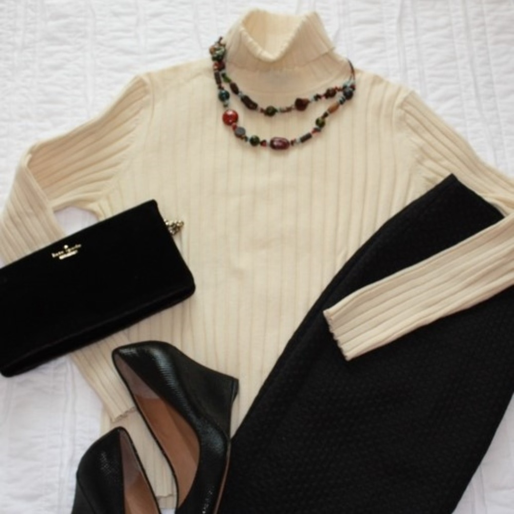 A Turtleneck and a Black Pencil Skirt - Perfect! - Picture 1 of 1